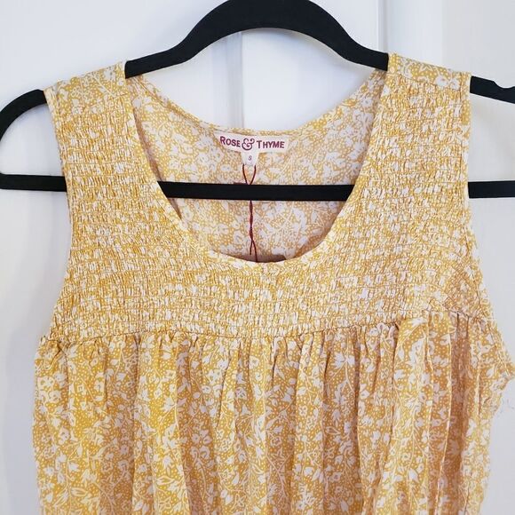 Rose & Thyme Smocked Sleeveless Scoop Neck Rayon Tank - Picture 3 of 6